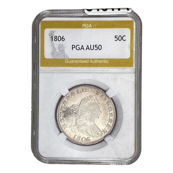 1806 Capped Bust Half Dollar PGA AU50