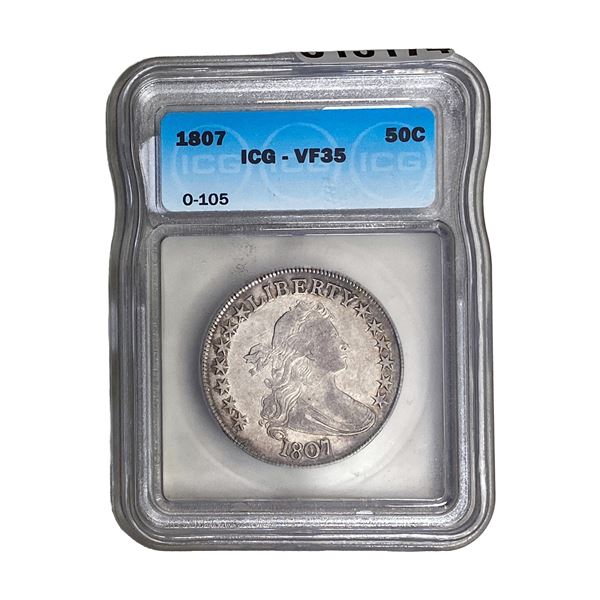1807 Draped Bust Half Dollar ICG VF35