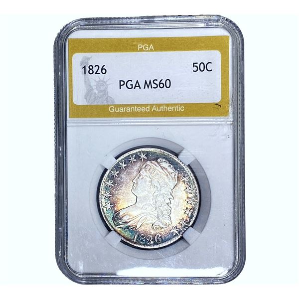 1826 Capped Bust Half Dollar PGA MS60