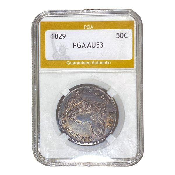 1829 Capped Bust Half Dollar PGA AU53