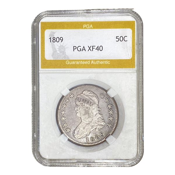 1809 Capped Bust Half Dollar PGA XF40