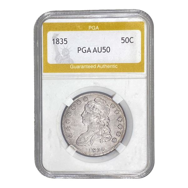 1835 Capped Bust Half Dollar PGA AU50