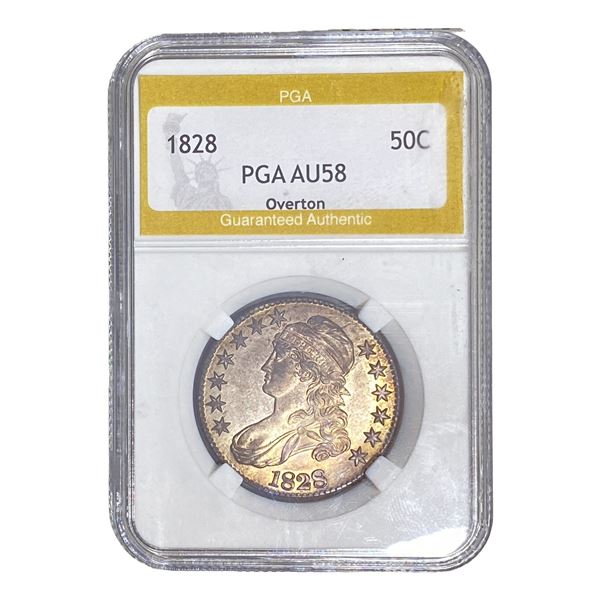 1828 Capped Bust Half Dollar PGA AU58
