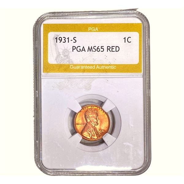 1931-S Wheat Cent PGA MS65 RED
