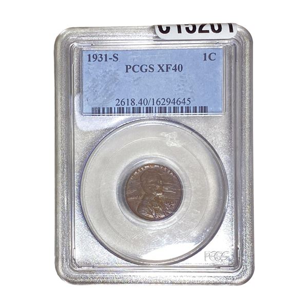 1931-S Wheat Cent PCGS XF40