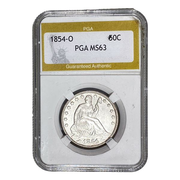 1854-O Seated Liberty Half Dollar PGA MS63