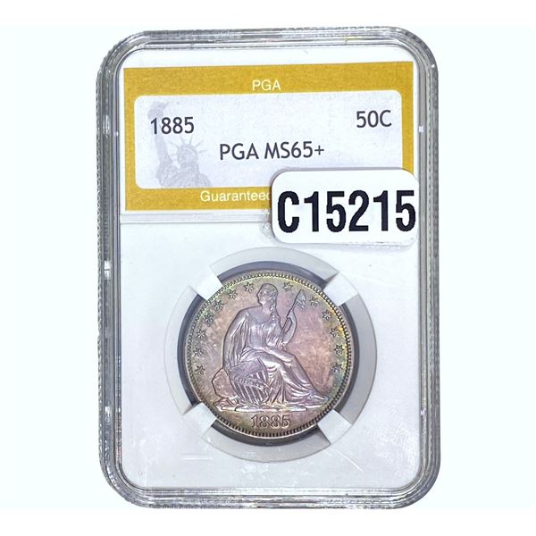 1885 Seated Liberty Half Dollar PGA MS65+