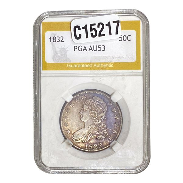 1832 Capped Bust Half Dollar PGA AU53