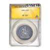 1861 Seated Liberty Half Dollar ANACS VF35