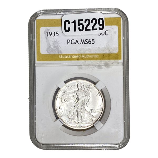 1935 Walking Liberty Half Dollar PGA MS65