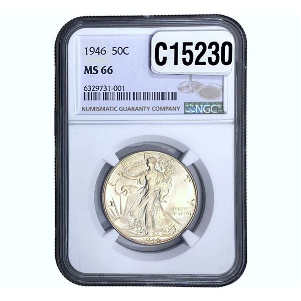 1946 Walking Liberty Half Dollar NGC MS66