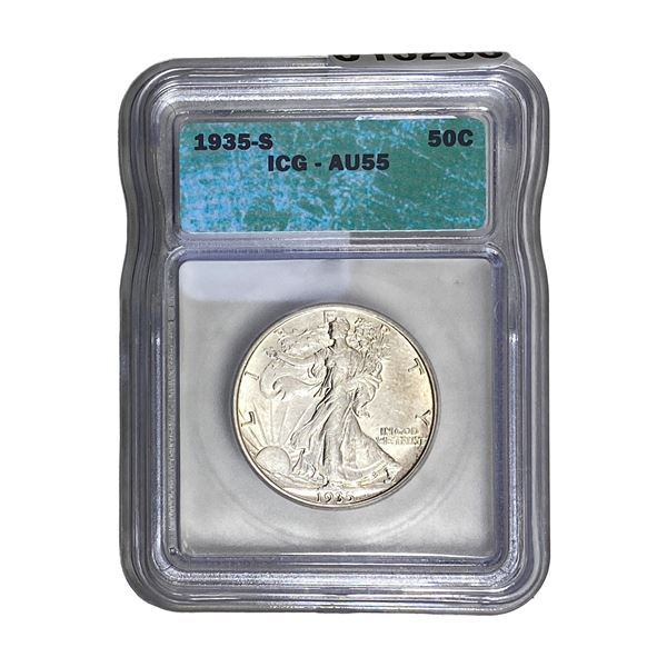 1935-S Walking Liberty Half Dollar ICG AU55