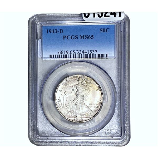 1943-D Walking Liberty Half Dollar PCGS MS65