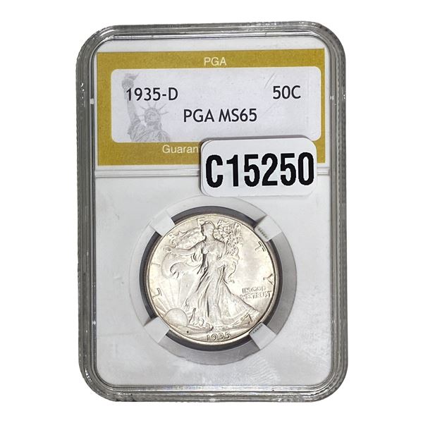 1935-D Walking Liberty Half Dollar PGA MS65