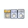 Image 1 : 1939-1946 GEM UNC Walking Lib Half Dollar[3 Coins] ANACS/NGC AU/MS55-65