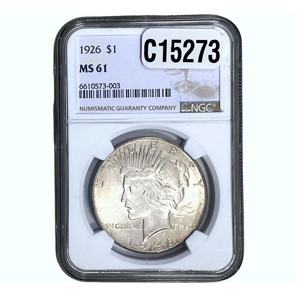 1926 Silver Peace Dollar NGC MS61