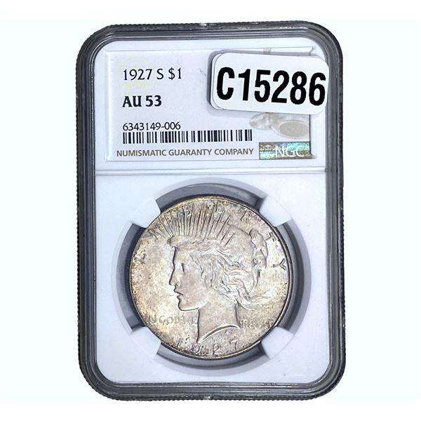 1927-S Silver Peace Dollar NGC AU53