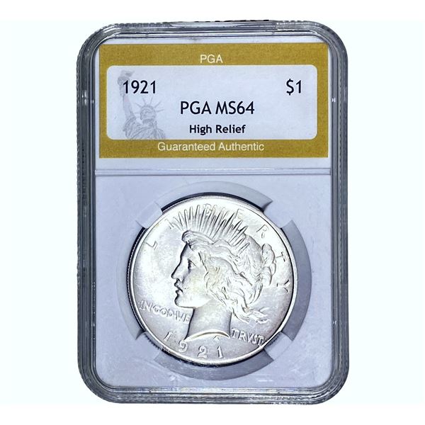 1921 Silver Peace Dollar PGA MS64