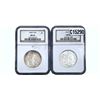 Image 1 : 1943-1944 GEM BU Walking Lib Half Dollar[2 Coins] NGC MS64/65