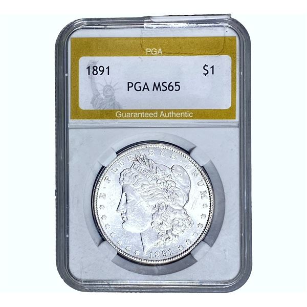 1891 Morgan Silver Dollar PGA MS65