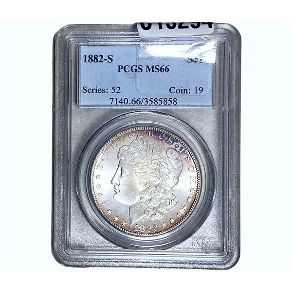 1882-S Morgan Silver Dollar PCGS MS66 TONED