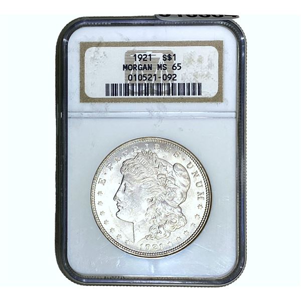 1921 Morgan Silver Dollar NGC MS65