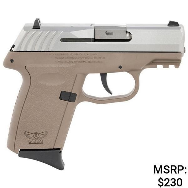 SCCY CPX2 Brown/Stainless 9mm Pistol