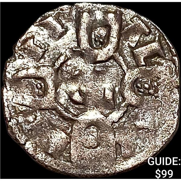 1261-1325 Portugal Crusades Dinis I Silver Dinero NEARLY UNCIRCULATED