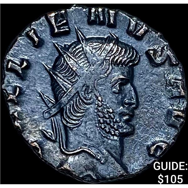 Roman Gallienus, 253-268 AD BI DBL Denarius CHOICE AU