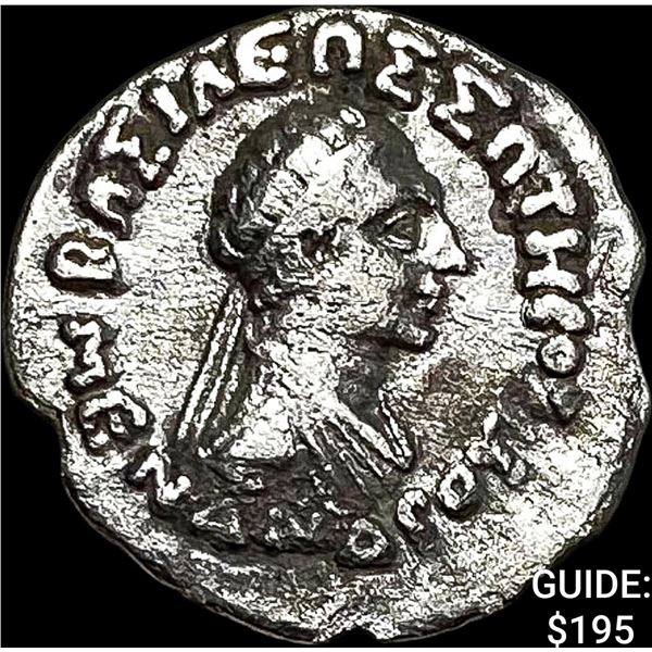 Bactria Menander I 155-130 BC Silver Drachm NEARLY UNCIRCULATED