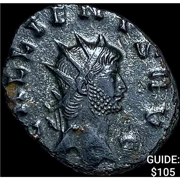 Roman Gallienus, 253-268 AD BI DBL Denarius CHOICE AU