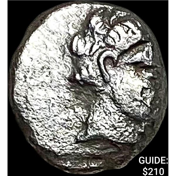 Caria Mylasa Hekatomnos 392-376 BC Silver Diobol NEARLY UNCIRCULATED