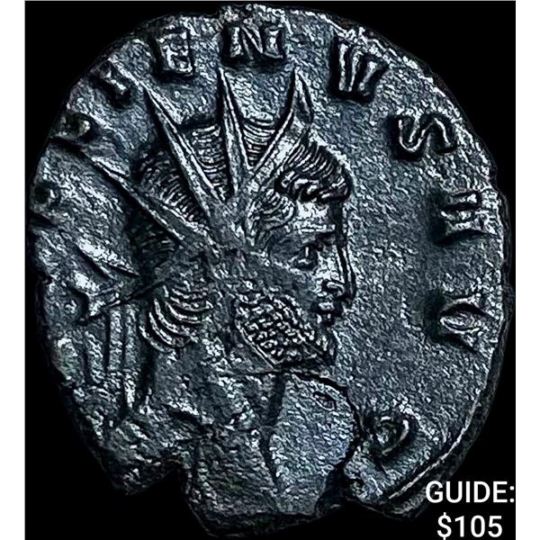 Roman Gallienus, 253-268 AD BI DBL Denarius CHOICE AU