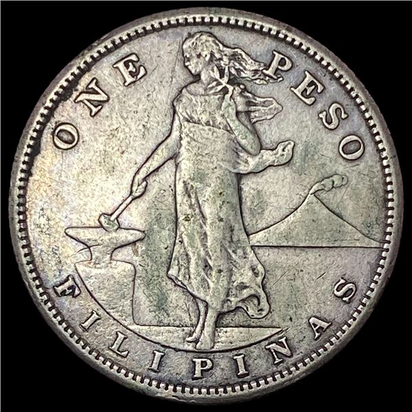 1907-S U.S. Philippines Silver Peso CLOSELY UNCIRCULATED