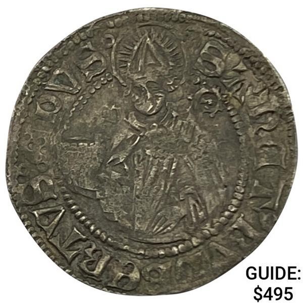 1495-1519 Salzburg Silver 4 Kreuzer Leonard CLOSELY UNCIRCULATED