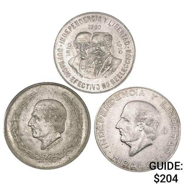 [3]1952-1960 Mexico 5 & 10 Pesos CHOICE AU