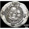 591-628 AD Sasanian Khusro II Silver Drachm NEARLY UNCIRCULATED