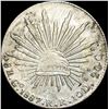 Image 2 : 1887Go RR Mexico Silver 8 Reales Cap and Rays CLOSELY UNCIRCULATED