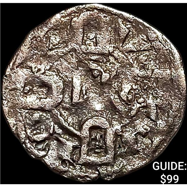 1248-1279 Portugal Alfonso III Silver Denero NEARLY UNCIRCULATED