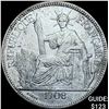 1908-A French Indochina Silver Piastre CHOICE AU