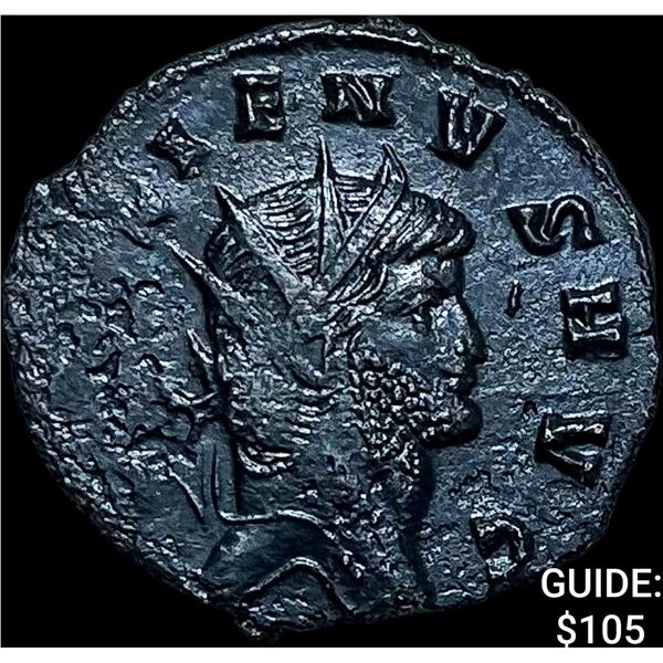 Roman Gallienus, 253-268 AD BI DBL Denarius CHOICE AU