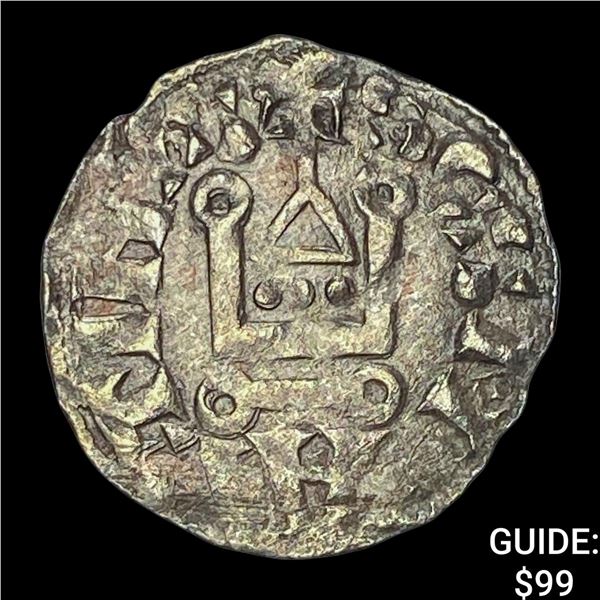 1150-1200 AD France Abbey of St.Martin Silver Denier NEARLY UNCIRCULATED