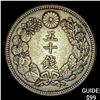 Image 1 : 1906-1912 Japan Silver 50 Sen CLOSELY UNCIRCULATED