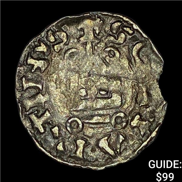 1150-1200 AD France Abbey of St.Martin Silver Denier NEARLY UNCIRCULATED