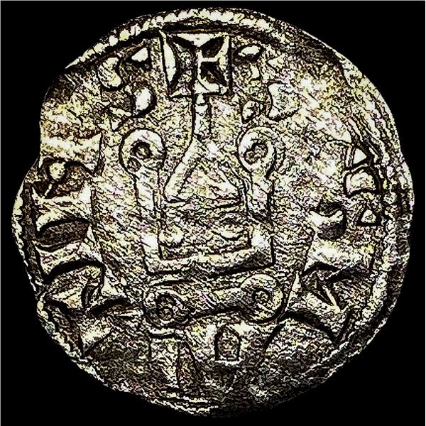 1150-1200 AD France Abbey of St.Martin Silver Denier NEARLY UNCIRCULATED
