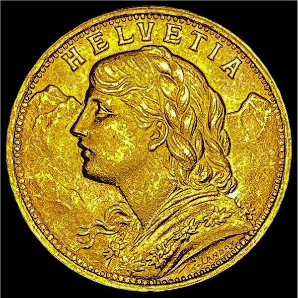 1947-B Switzerland Gold 20 Francs 0.1867oz UNCIRCULATED
