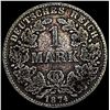 Image 2 : 1874-H Germany Silver 1 Reichsmark NEARLY UNCIRCULATED