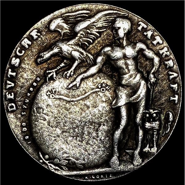 1924 Germany Zeppelin Silver Medal Deutsche Tatkraft CLOSELY UNCIRCULATED
