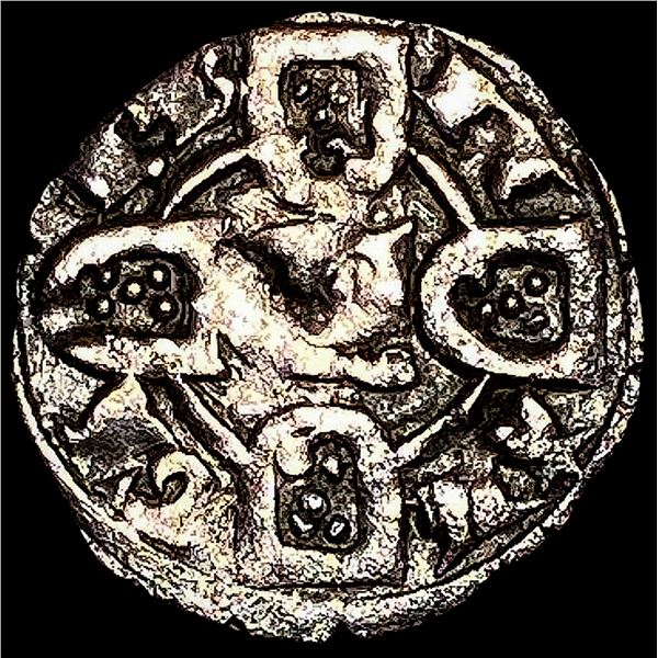 1261-1325 Portugal Crusades Dinis I Silver Dinero NEARLY UNCIRCULATED