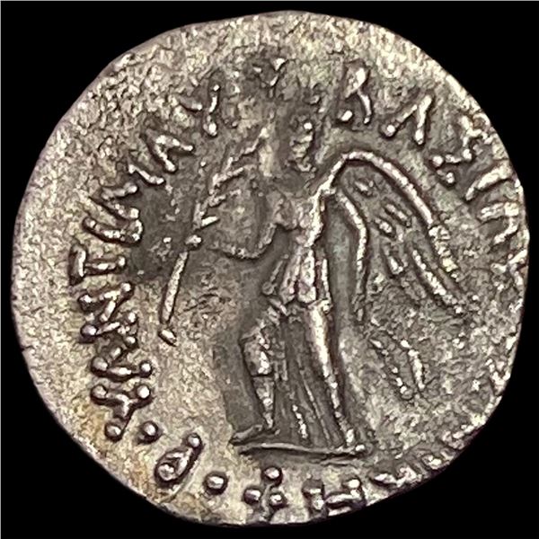 Bactria Menander I 155-130 BC Silver Drachm NEARLY UNCIRCULATED